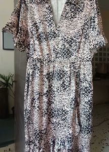 Leopard Print Midi Dress