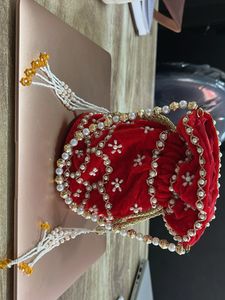 Red Velvet Potli Bag