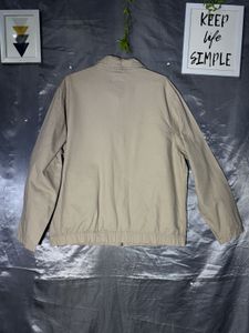Classic Beige Bomber Jacket