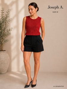 Sparkling Red Sleeveless Top