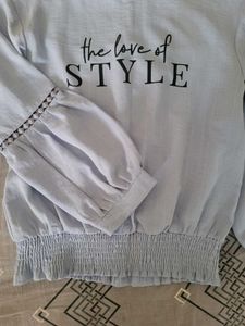 Light Blue "The Love of Style" Top