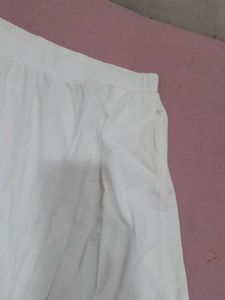 Elegant White High-Low Skirt