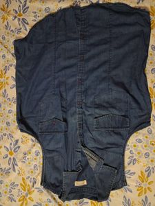 Blue Denim Sleeveless Top