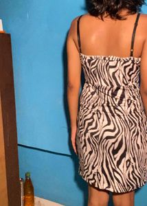 Zebra Print Mini Dress