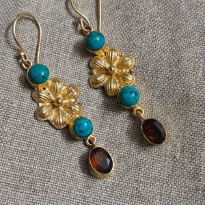 semi precious stone earrings