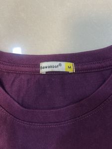 Purple Peace Sign T-Shirt Dress