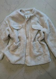 Cozy Beige Fleece fur Jacket