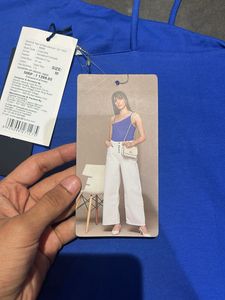 Blue Asymmetrical Tank Top