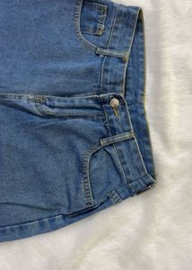 Stylish Wide-Leg Blue Denim Jeans