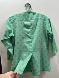 Stylish Green Printed Shirt 💚