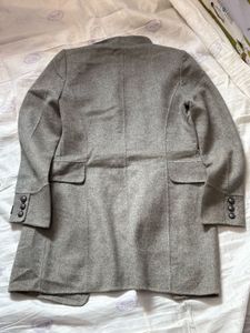 Stylish Grey Wool Blend Coat