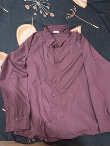 Men's Casual Purple Long Sleeve Shirt
