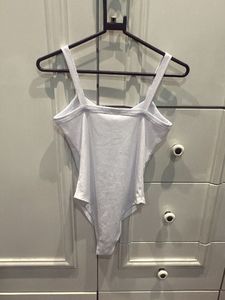 White Spaghetti Strap Bodysuit