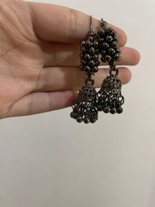 Stylish Oxidized Jhumka Earrings