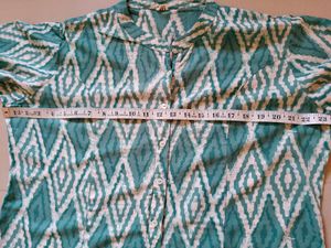 Teal Diamond Print Kurta