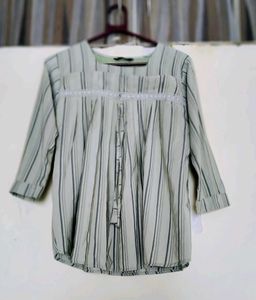 Light Green striped Top