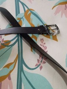 Classic Black Leather Belt
