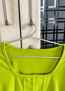 Lime Green Corset Crop Top