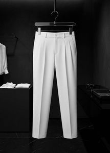 Classic White Pleated Trousers