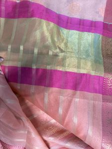 Elegant Peach Saree
