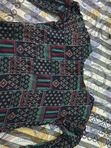 blue print kurti