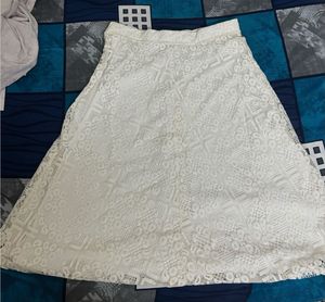 Cream Lace Skirt