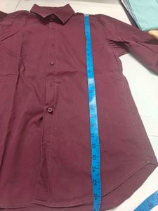 Men's Burgundy Collared Shirt