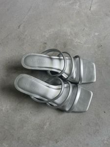 FYRE Rose Silver Heels