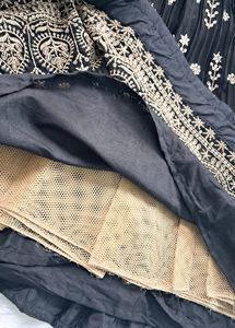 Black Heavy Embroidered Lehenga