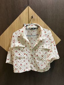 Cute Floral Cropped Shirt