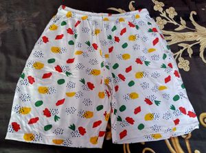 Funky Fruit Print Shorts for women