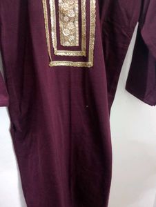 pearl worked winter Kurti