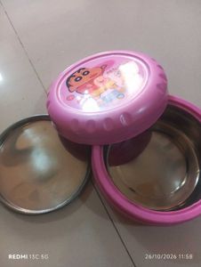 Shinchan Pink Round Container
