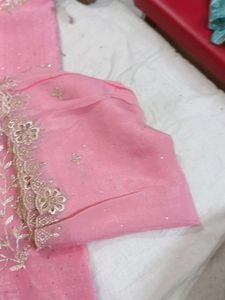 Elegant Pink suit Set with Embroidery