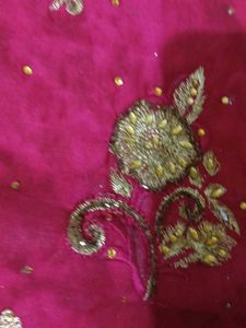 Rose Pink &amp; Gold Embroidered Salwar Kameez