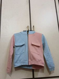 2 shade crop hoodie