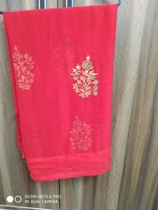 Red Siffon  Saree