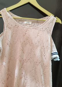 Cotton Net Dress For Xs