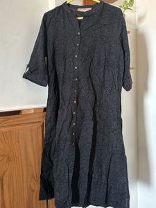 Elegant Black Printed Kurta
