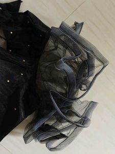 Stylish Black Embellished Blouse with net fashiona