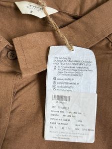 Pure Linen Brown Shirt for women