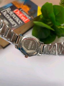 Fossil Watch with Crystal Bezel