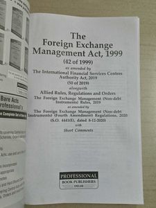 Foreign Exchange Management Act 1999 FEMA #BareAct