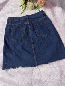 Trendy Distressed Denim Mini Skirt