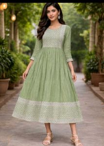 Elegant Green Anarkali Kurta