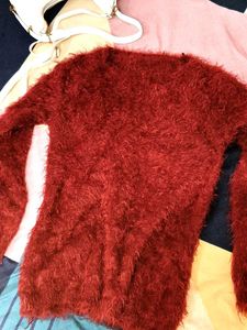 marron woolen top