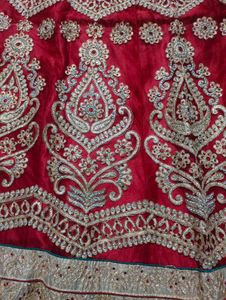 ✨ Red &amp; Green Heavy Embroidered Lehenga ✨