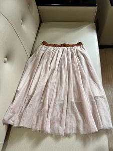 Elegant Beige Tulle Skirt