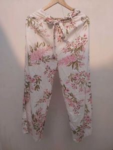 Chic Floral Print Palazzo Pants with Tie Waist