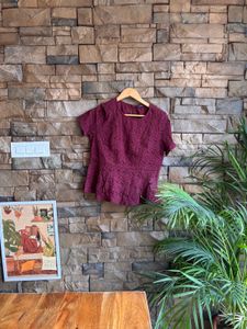 Elegant Lace Peplum Top